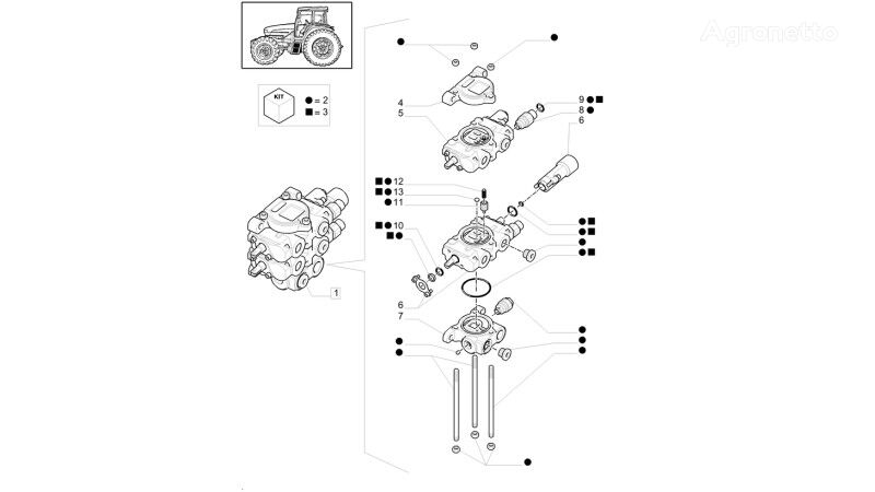 другая запчасть гидравлики Sekcja zaworu hydr  87324664 для трактора колесного New Holland T6010 T6070