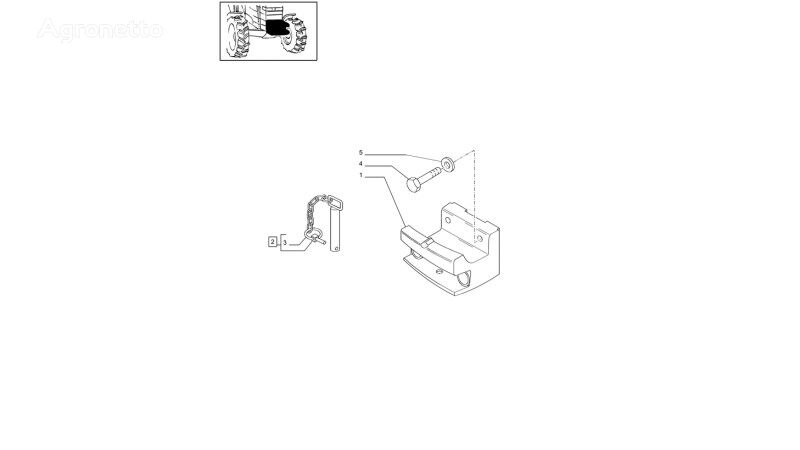 Wspornik  82029737 для трактора колесного New Holland T6010 T6090 T6070 T7230