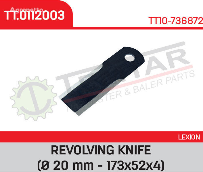 нож Temtar Revolving Knife (Ø 20 mm - 173x52x4) 736872 для зерноуборочного комбайна Claas LEXION