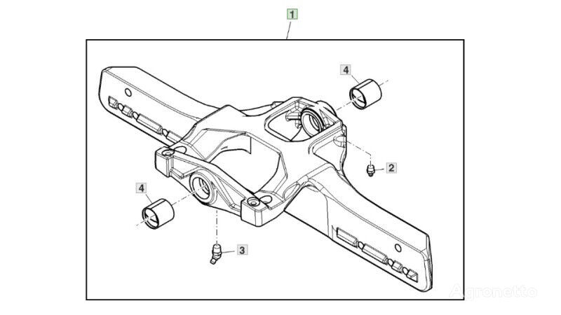 передний мост AL119603 для трактора колесного John Deere 6110